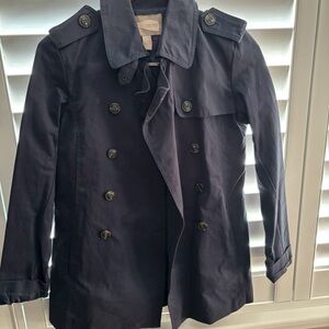 Women’s  Navy Double-Breasted Coat